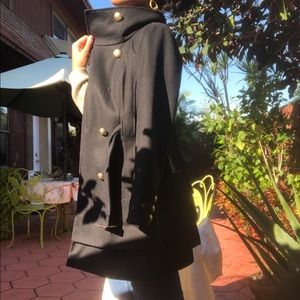 Guess Ruffled Pea Coat